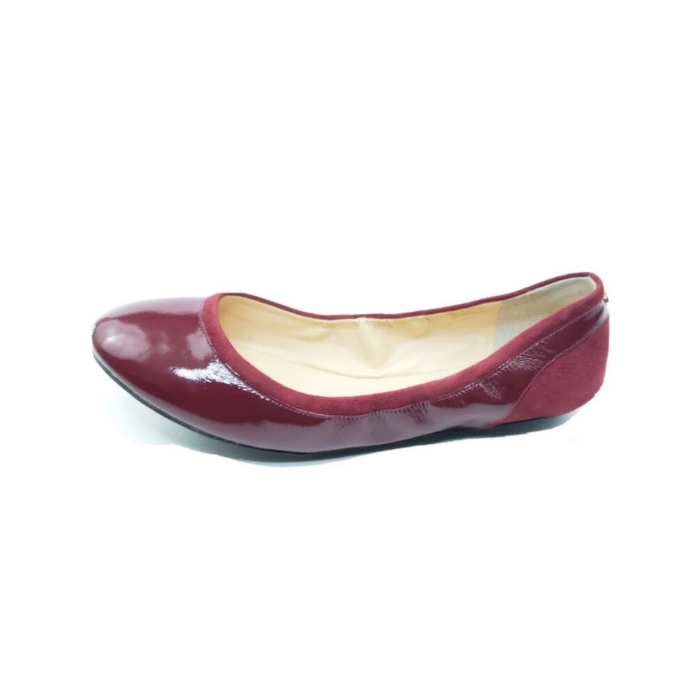 Cole Haan Avery Womens Ballet Flats Burgundy Patent Leather Size 8B